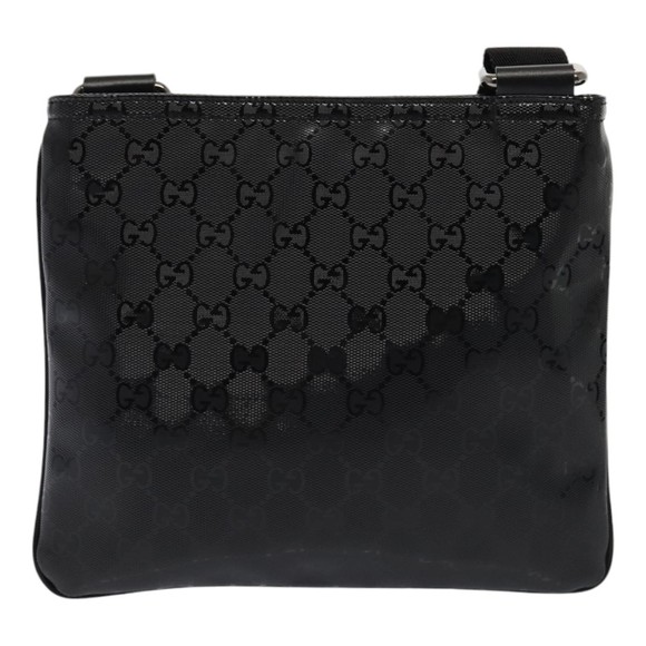 GUCCI GG implementation Shoulder Bag Silver Black 201538 Auth ki4758A - Picture 2 of 16